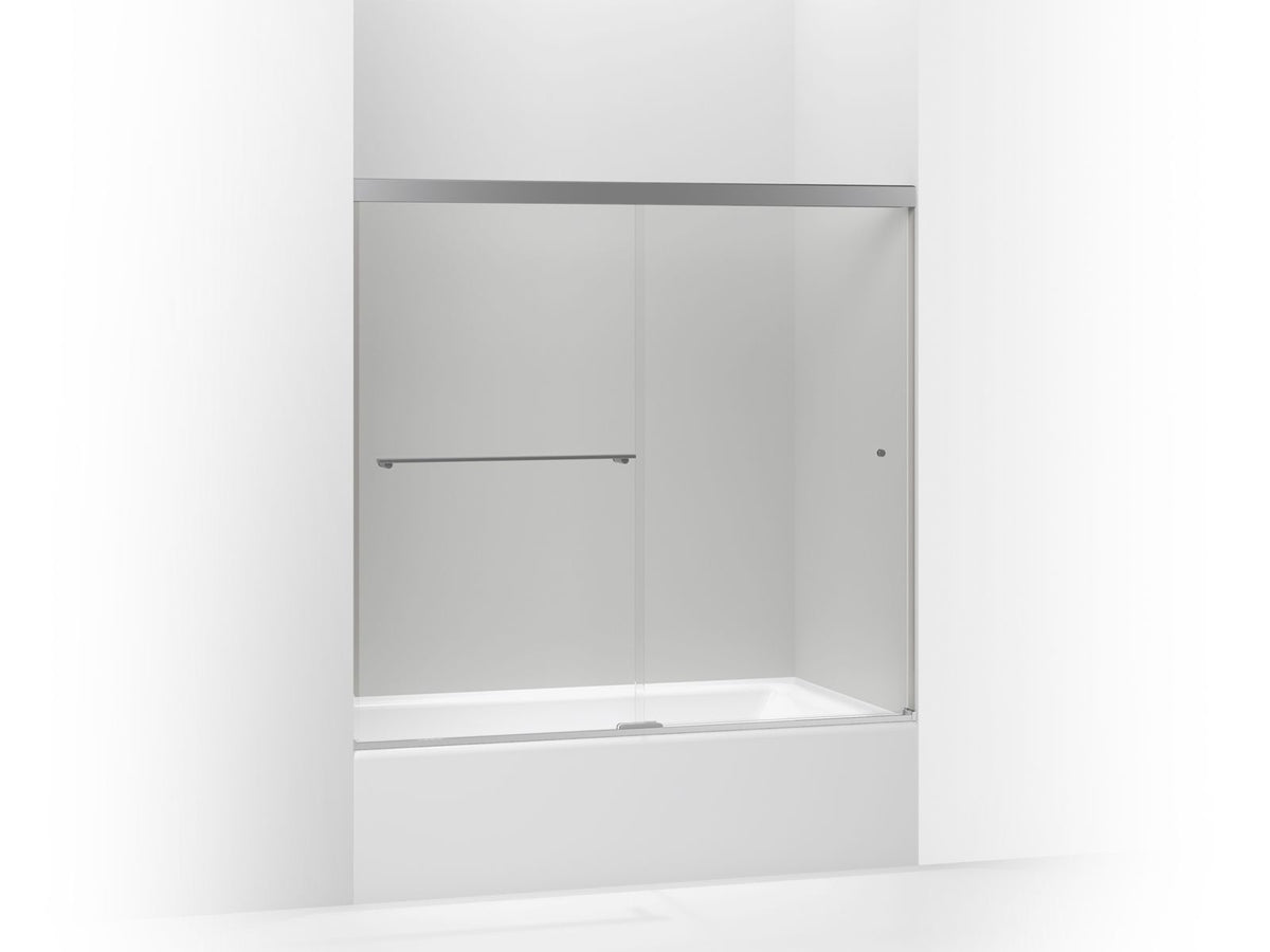 Revel - Sliding Bath Door - Bright Polished Silver