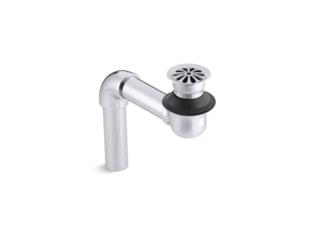 Bathroom Sink Offset Grid Drain - with Open Strainer