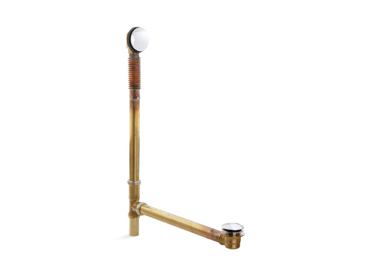 Toe-Tap Drain - Polished Chrome - Brass