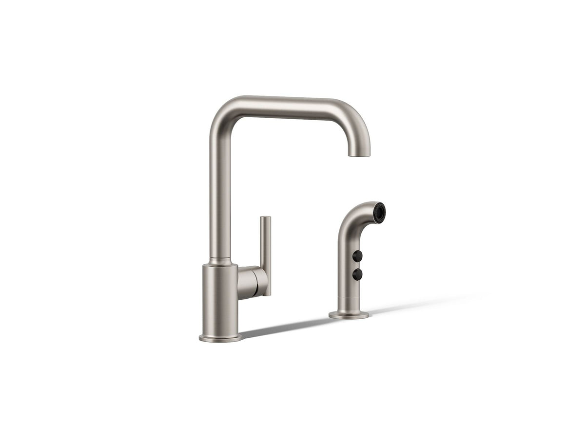 Purist - Kitchen Sink Faucet with Side Spray - Deck Mount