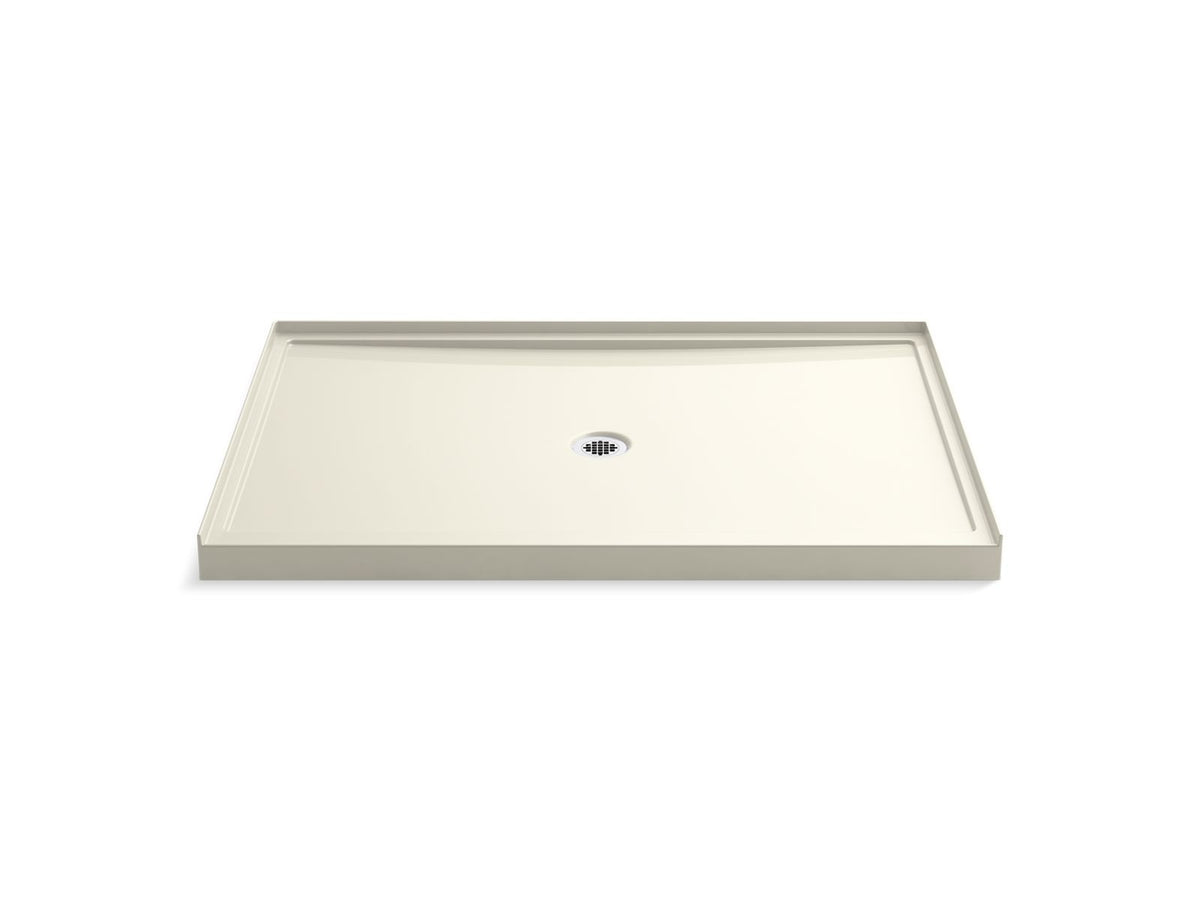 Rely Center Drain, 60 in L x 42 in W x 4-1/4 in D, White