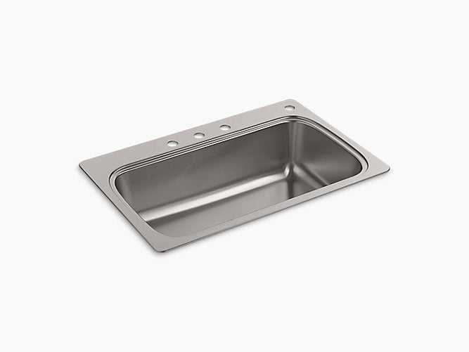VERSE 33X22 SNGL SS SINK 4 HL