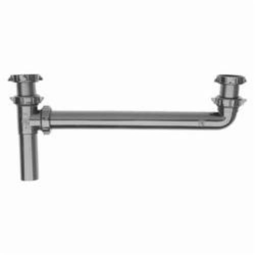 Keeney 120W Telescopic Adjustable End Outlet Continuous Waste With Baffle Tee, 1-1/2 in Nominal, Polypropylene, White