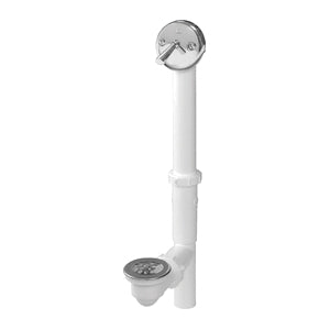 1-1/2" Triplever Style Complete Bath Drain - Plastic Drain