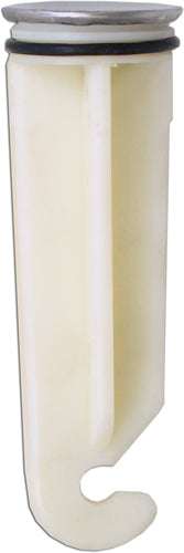 Kissler 758-1172 Lavatory Stopper, 1-3/8 in Dia Nominal, 4-3/8 in OAL, Plastic, White/Black