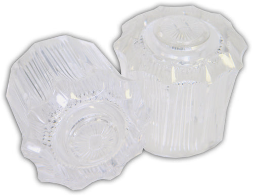 Kissler 795-0143 Pair of Handle, 1-1/4 x 2-5/8 in, For Use With Gerber Faucets, 16 Point, B-18 Broach Style, Acrylic