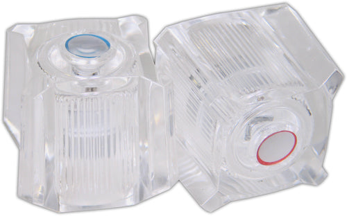 Kissler 795-1166 Pair of Handle, 1-5/16 x 2-1/4 in, For Use With Kohler Faucets, 16 Point, B-12 Broach Style, Acrylic
