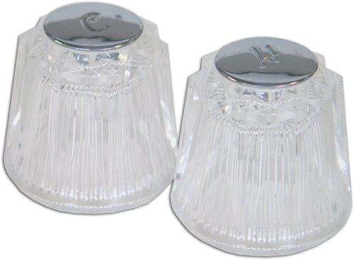 Kissler 795-1180 Pair of Handle, 15/16 x 1-7/8 in, For Use With Price Pfister Faucets, 12 Point, B-6 Broach Style, Acrylic