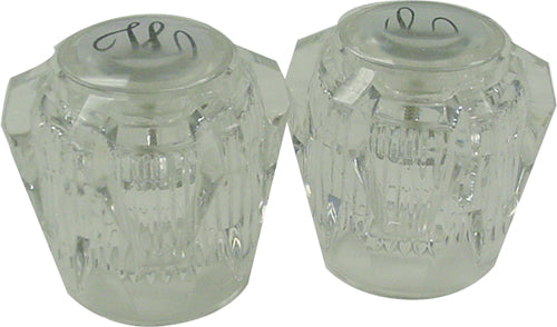 Kissler 795-3801 Pair of Handle, 1-3/16 x 2-1/8 in, For Use With Moen Faucets, B-9 Broach Style, Acrylic