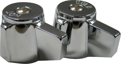 Kissler 799-0280 Pair of Handle, 1-1/4 x 1-1/4 in, For Use With Sterling Faucets, 16 Point, B-10 Broach Style, Chrome Plated