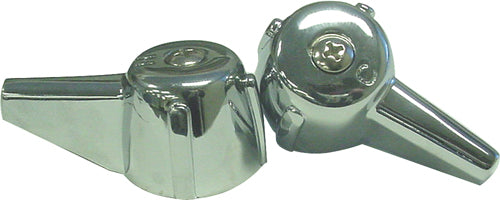Kissler 799-1162 Pair of Handle, 1-3/4 x 1-1/8 in, For Use With Central Brass Faucets, 16 Point, B-12 Broach Style, Chrome Plated