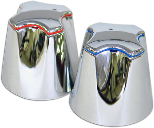 Kissler 799-1217 Pair of Handle, 1-7/16 x 2-1/8 in, For Use With Price Pfister Faucets, 12 Point, B-6 Broach Style, Chrome Plated
