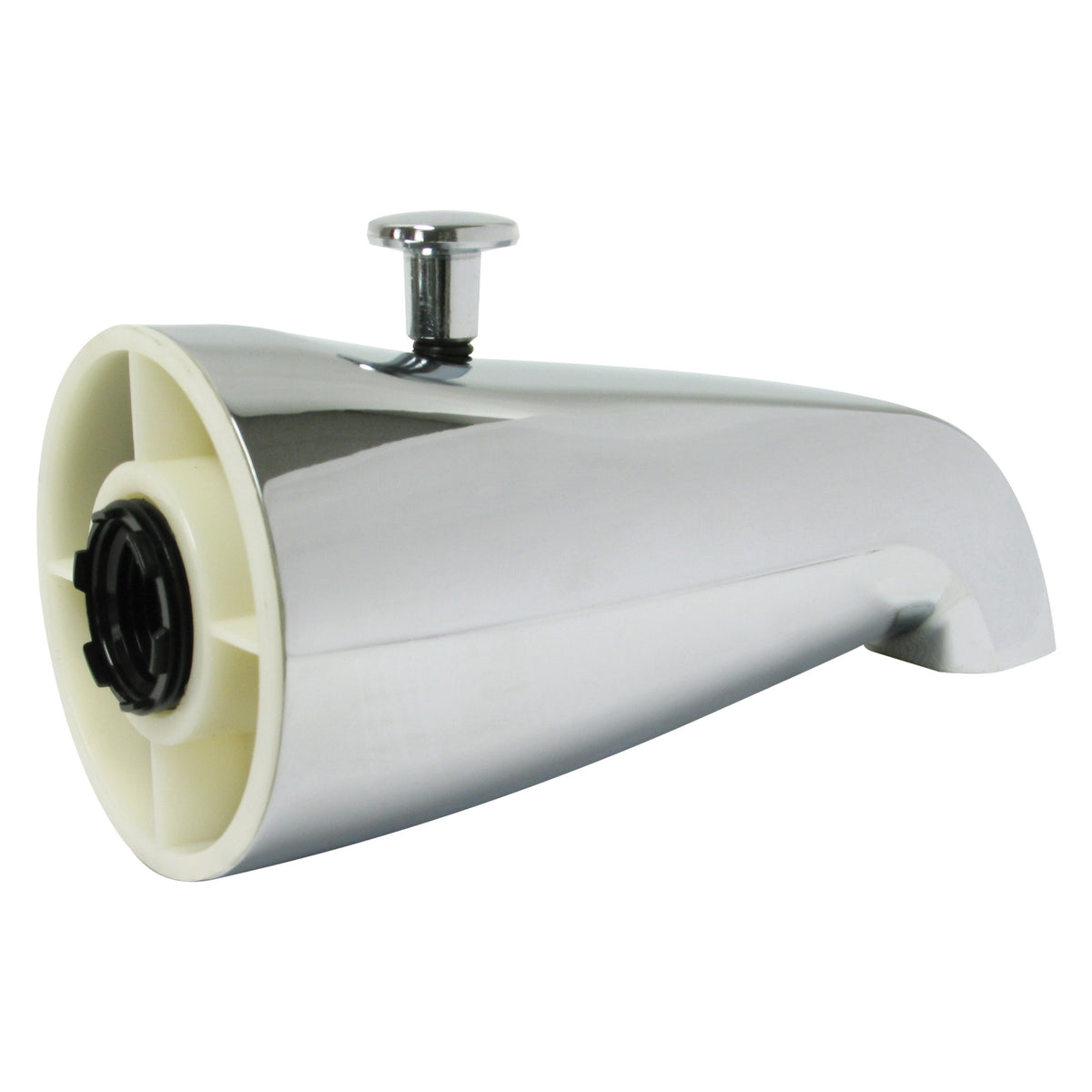 Kissler 82-0010 Diverter Tub Spout With Plastic Reducing Bushing, For Use With Universal Fit Sink, Tub and Drain, 3/4 in IPS Rear, Plastic