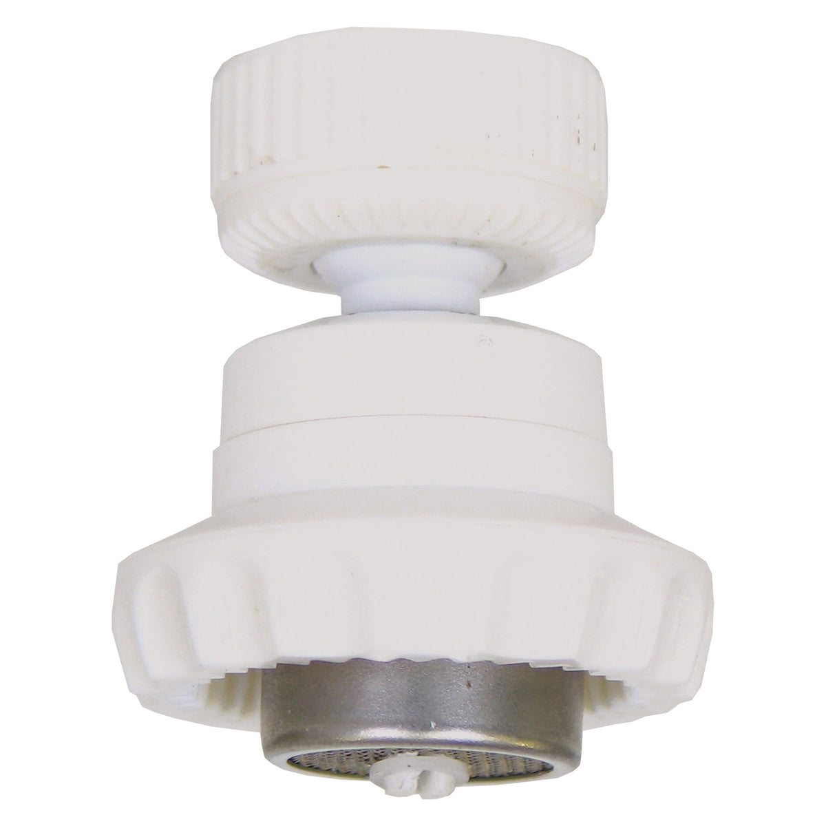 Kissler 83-0035 Swivel Aerator, For Use With Universal Fit Tub and Shower Faucet, 15/16-27 x 55/64-27 Thread, Female x Male Thread, 2.2 gpm Flow Rate, Plastic