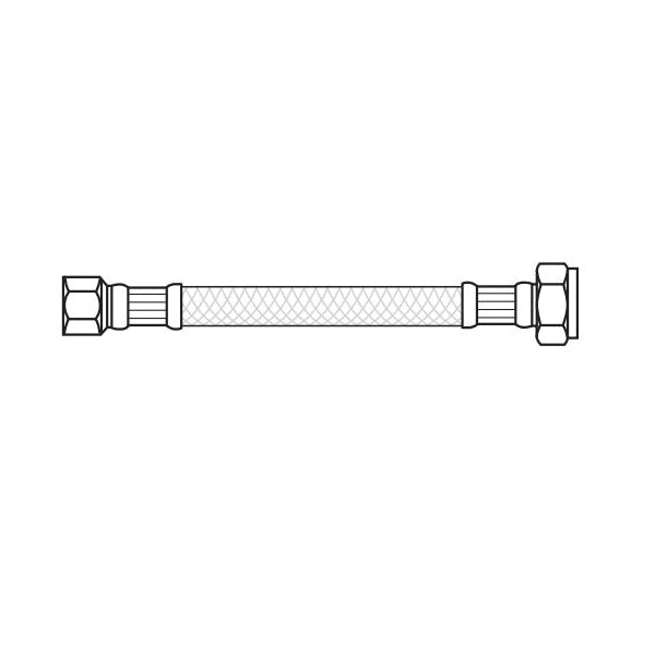 Kissler 88-6125 Connector, 3/8 x 1/2 in, Compression x FIP, 16 in L, 250 psi, Vinyl