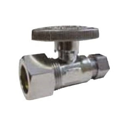 3/8" 1/4 Turn Ball Straight Stop Valve - FNPT x Compression