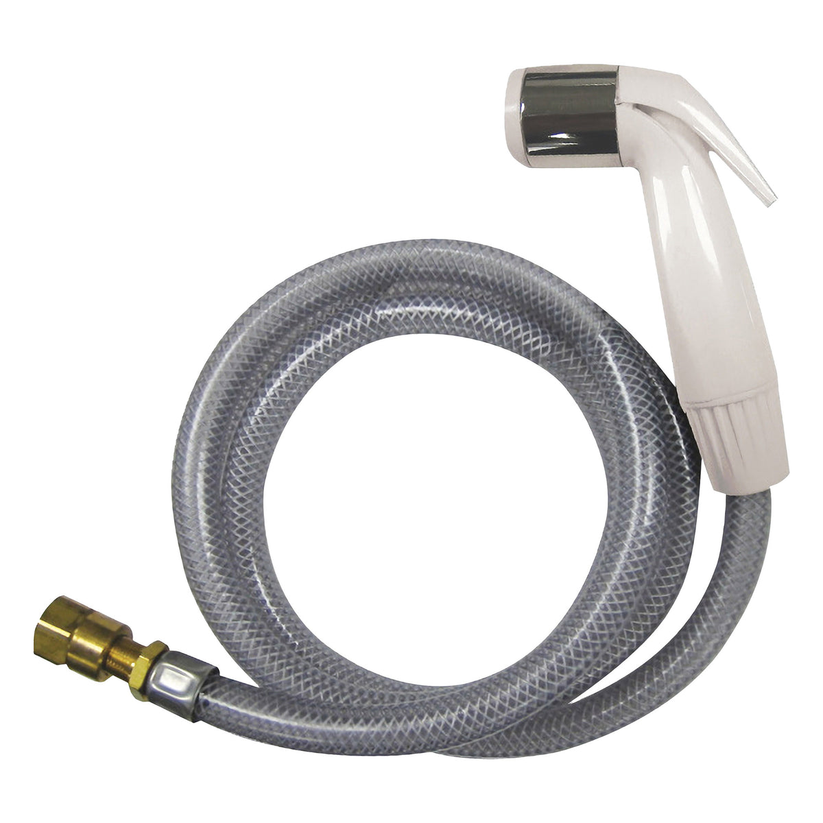 Rinse-Quick Spray Head and Hose - Brass White Head
