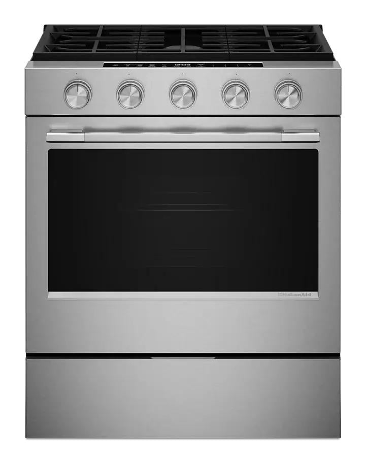 Kitchenaid® KSGS530SPS Gas Cooktop, 36.7 in H x 29.9 in W x 25.4 in D, 5 Burners, White