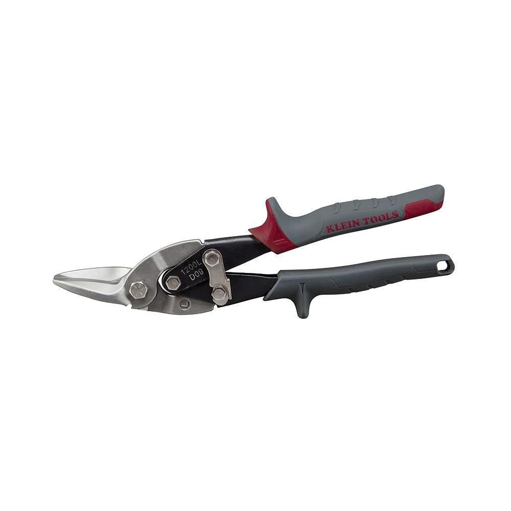 Klein® 1201R Aviation Snip With Wire Cutter, 18 to 22 ga Cutting, Blunt Tip, 1-1/2 in L of Cut, Right/Straight Snip, Steel Blade, Plastic Handle, Contoured Grip, ASME B107.16M