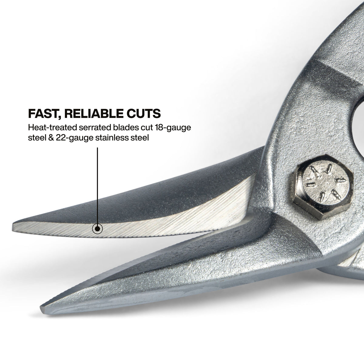 Aviation Snip with Wire Cutter - 18/22 Ga Cutting