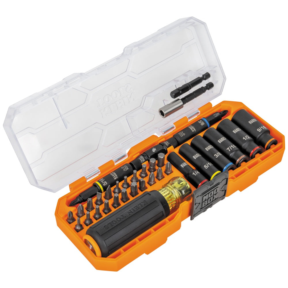 Screwdriver and Socket Set with Case - 12.63" OAL - Steel