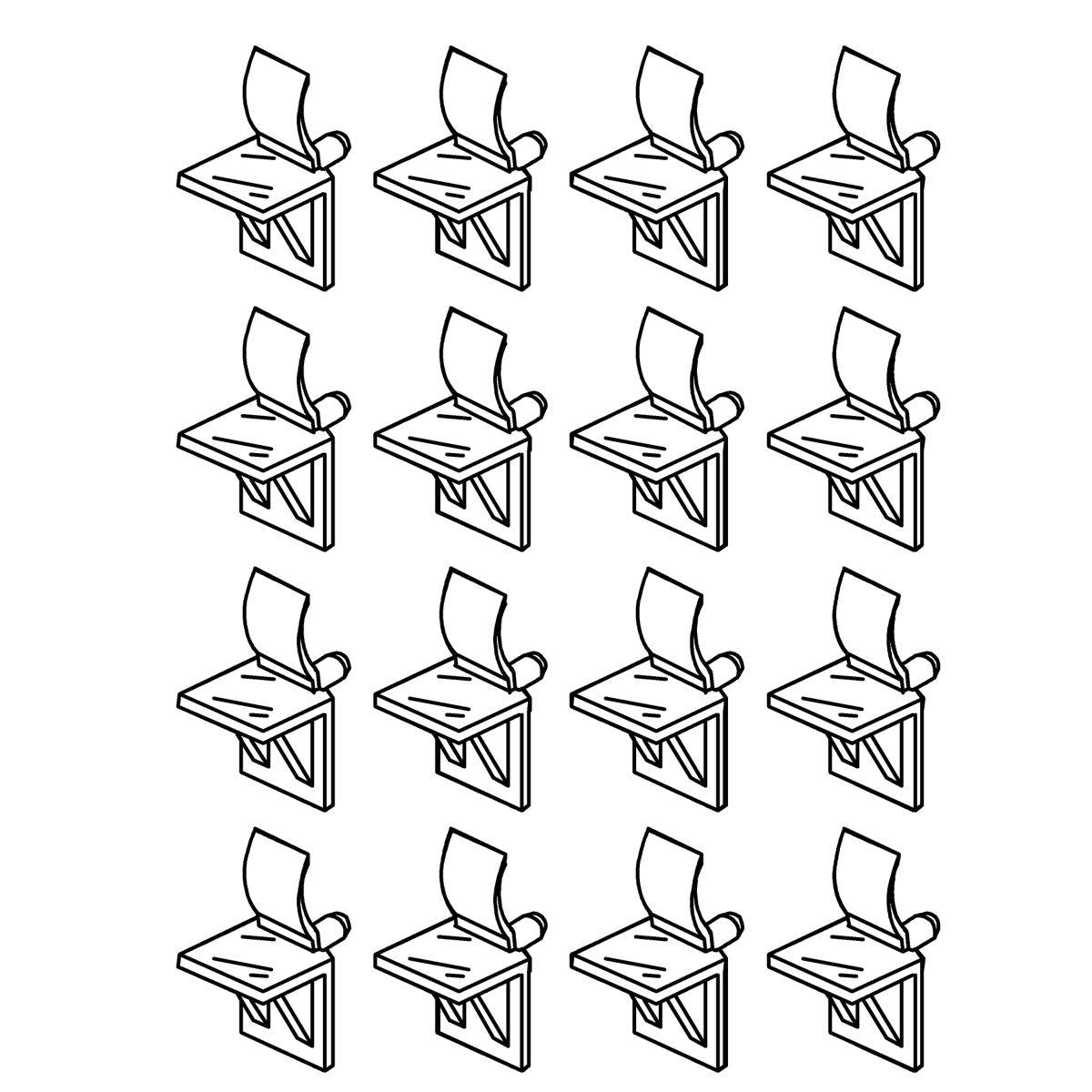 Shelf Clip Kit, Black Translucent