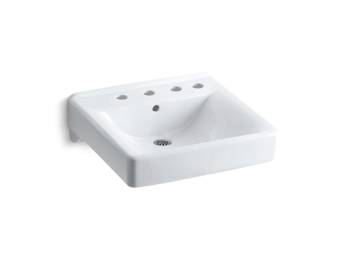 Soho - 20" Widespread Bathroom Sink with Overflow - White