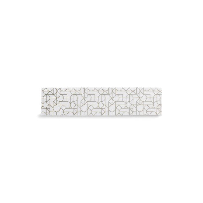 Etched Stone Insert - Natural Stone - Royal White