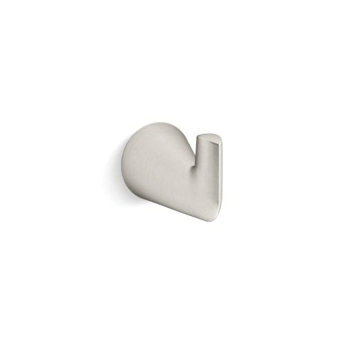 Modern - Round Robe Hook - Vibrant Brushed Nickel - 1 Hooks