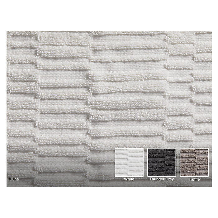 K-31506-Ta - Bath Linens Sheet with Tatami Weave - White