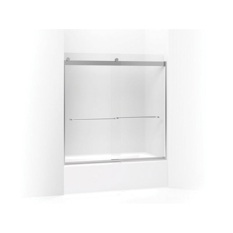 Levity - Sliding Bath Door with Towel Bar - 1/4" Thk Glass