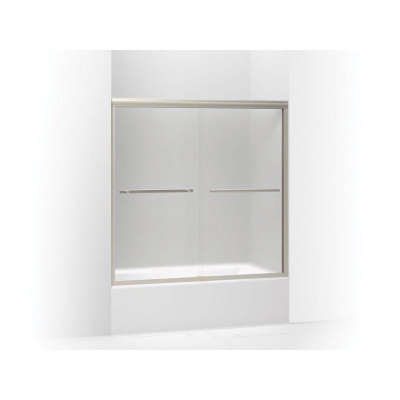 Gradient - Sliding Bath Door - Frameless Frame - Aluminum