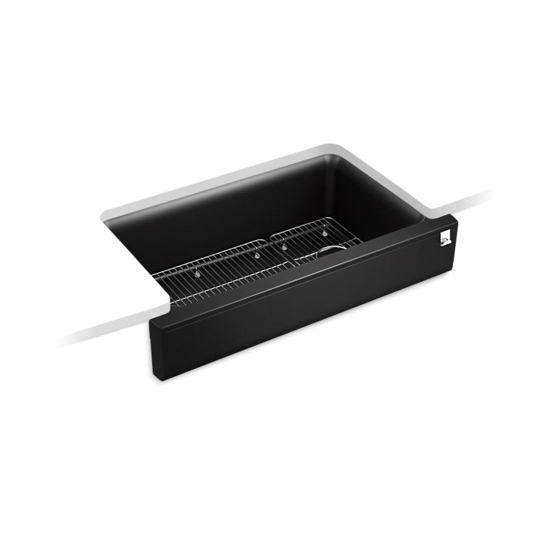 Cairn - 34" Kitchen Sink with Short Apron - Matte Black