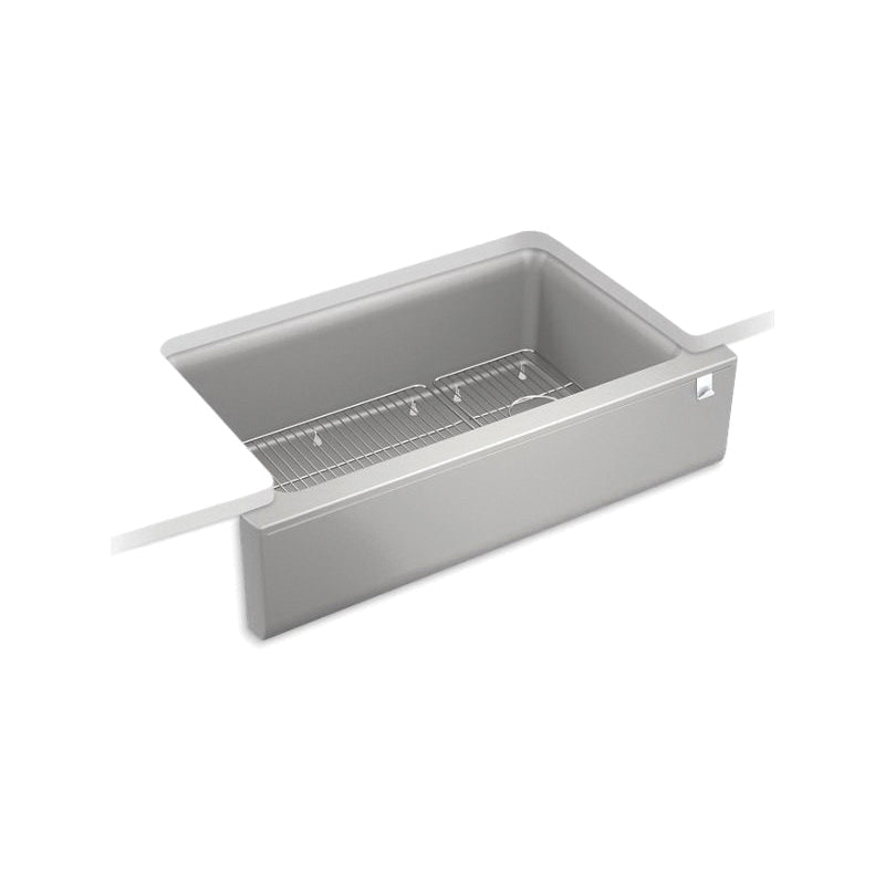 Cairn - 34" Kitchen Sink with Tall Apron - Matte Gray