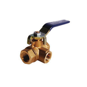 LEGEND 101-445 T-2100 3-Way Ball Valve With Handle, 1 in Nominal, FNPT End Style, Forged Brass Body, Full Port, Import