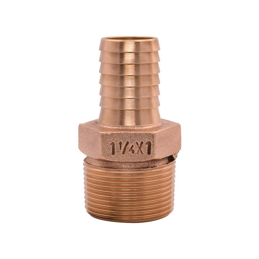 1 x 1-1/4" Reducing Adapter - Cast Bronze - Insert x MNPT