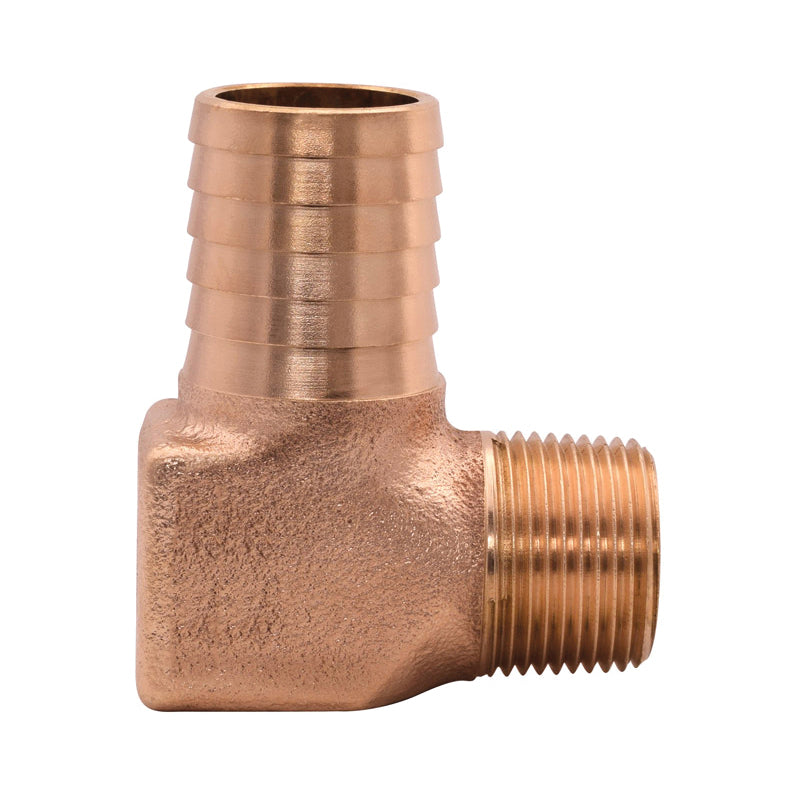 LEGEND 312-064 90 deg Hydrant Reducing Elbow, 1 x 3/4 in Nominal, Insert x MNPT End Style, Bronze, Import