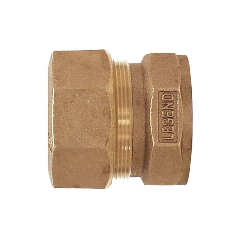 T-4355NL - 1-1/4" Coupling - Bronze - CTS Compression x FNPT