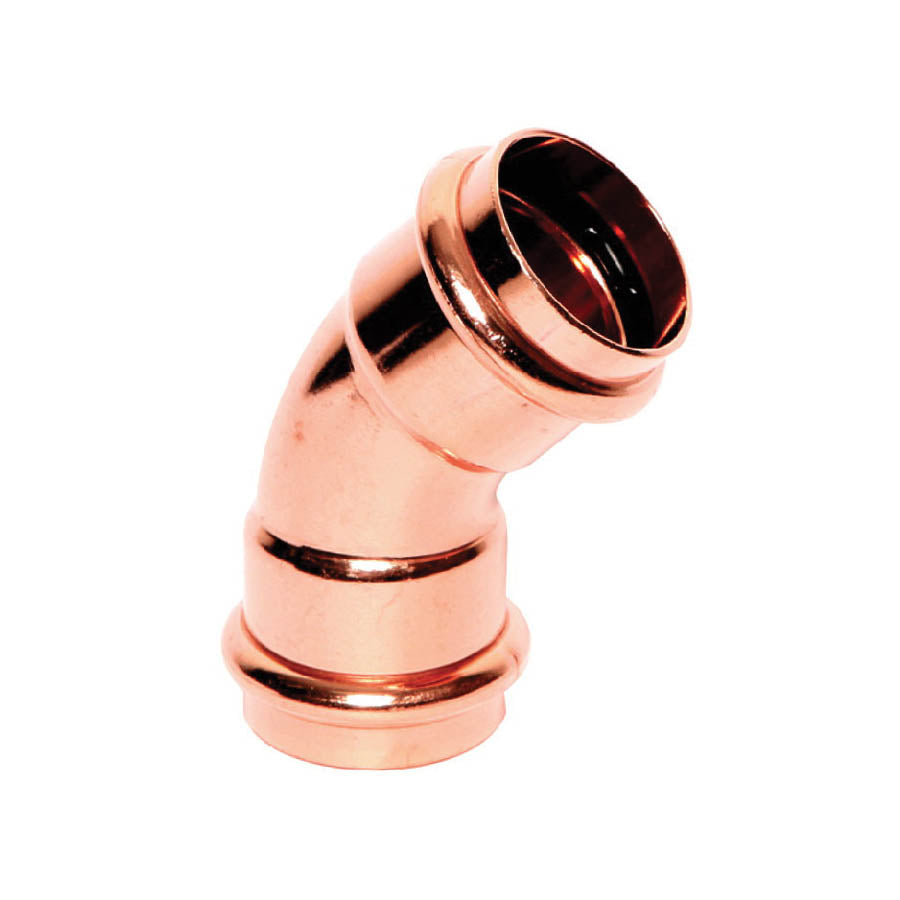 1-1/4" 45° Elbow - Copper - Press