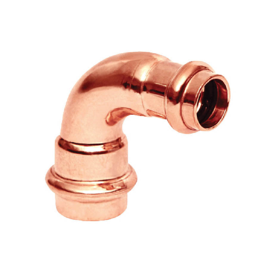 3/4 x 1/2" 90° Reducing Elbow - Copper - Press