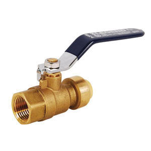 LEGEND INSTA-LOC II™ 456-004NL P-2200NL Push-to-Connect Ball Valve, 3/4 in Nominal, Push End Style, DZR Forged Brass Body, Full Port, Import