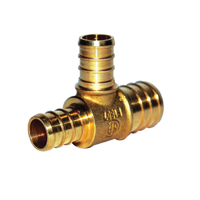 LEGEND 460-222NL Reducing Tee, 1-1/4 x 1-1/4 x 1/2 in Nominal, PEX End Style, DZR Forged Brass, Import