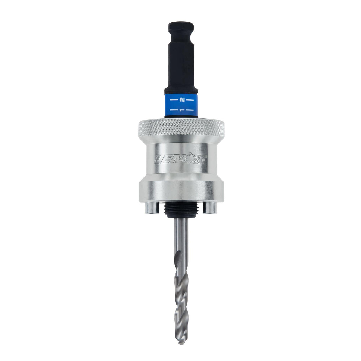 Lenox® LXAH9912PBM Quick-Change Hole Saw Arbor, 1-1/4 to 6 in Arbor, 1/2 in Shank, Steel