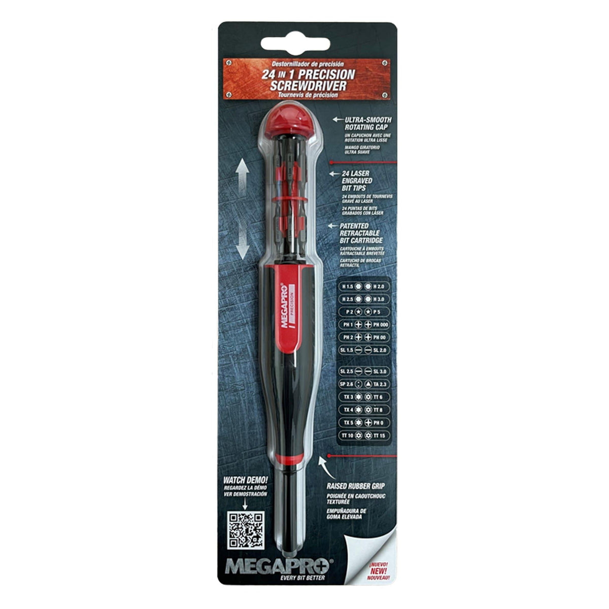 Dottie® D241 Precision Scredriver, Ergonomic Grip Handle, Anodized Aluminum