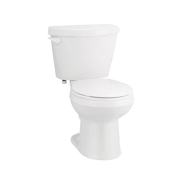 NIAGARA LIBERTY™ C11.002.01 Single-Flush Standard Height 2-Piece Toilet, Round Bowl, 14-7/8 in H Rim, 10 in Rough-In, 1.28 gpf, White, Import