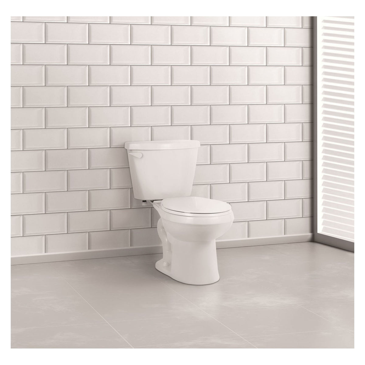 NIAGARA LIBERTY™ C11.003.01 Single-Flush Standard Height 2-Piece Toilet, Round Bowl, 14-7/8 in H Rim, 10 in Rough-In, 1.28 gpf, White, Import