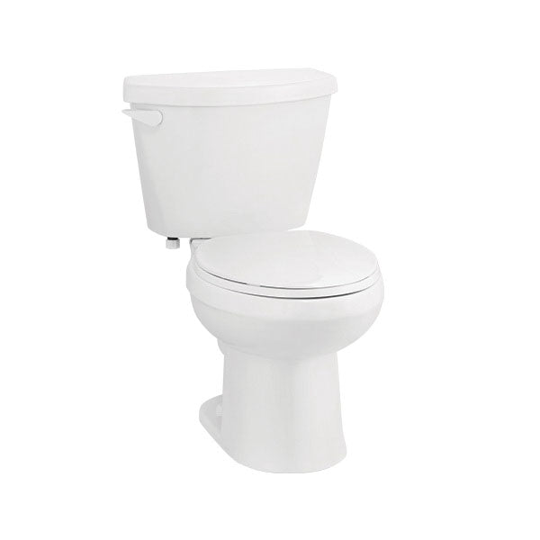 NIAGARA LIBERTY™ C11.100.01 Single-Flush Standard Height 2-Piece Toilet, Elongated Bowl, 14-7/8 in H Rim, 12 in Rough-In, 1.28 gpf, White, Import