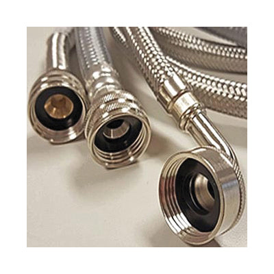 Aquaflo® MightyFlex™ WAS-348-PP Ultra Core Washing Machine Connector, 3/4 in, Female Garden Hose Thread, Stainless Steel