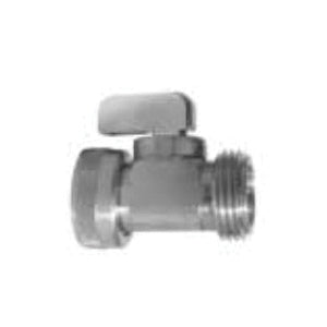 Aquaflo® V-750-S Straight HoseMate Valve, 3/4 in Nominal, Male Garden Hose Thread x Female Swivel Hose End Style, 125 psi Pressure, Solid Brass Body