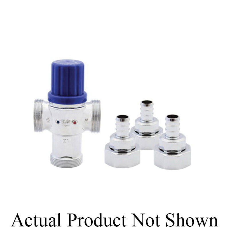 LEGEND 115-253NLX T-45NL 3-Way Thermostatic Mixing Valve, 1/2 in Nominal, F1807 PEX End Style, 145 psi CWP Pressure, 15 gpm Flow, Forged Brass Body, Import